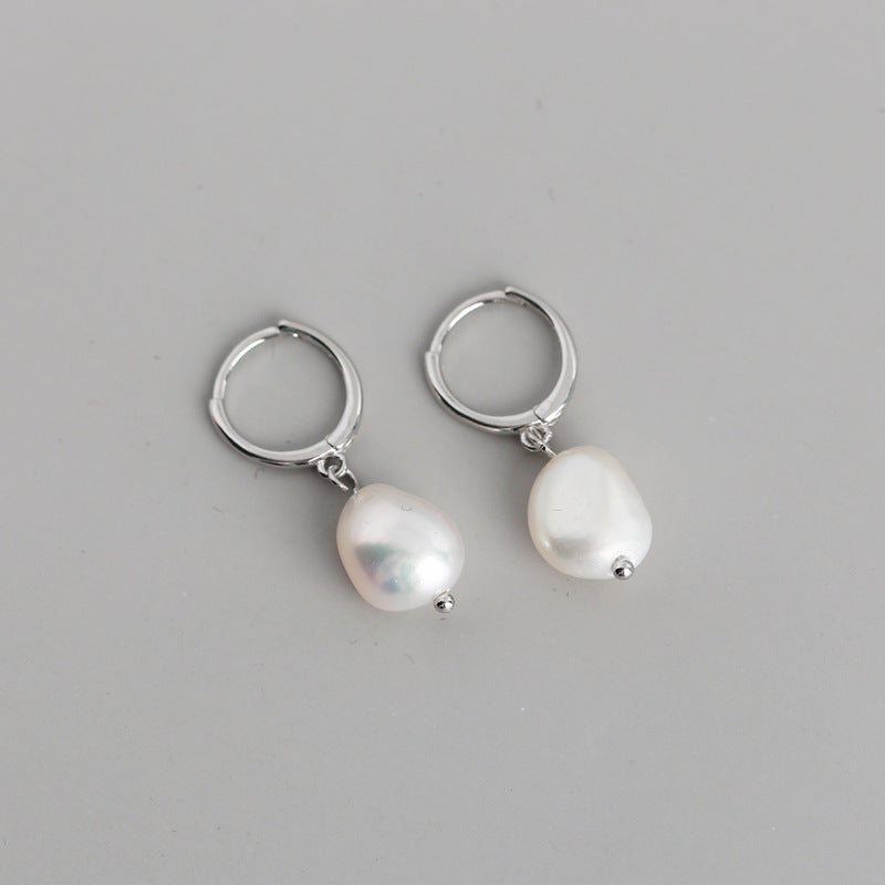 DROP IN THE OCEAN PEARL HOOP EARRINGS ~ BUY 2 SAVE 15%