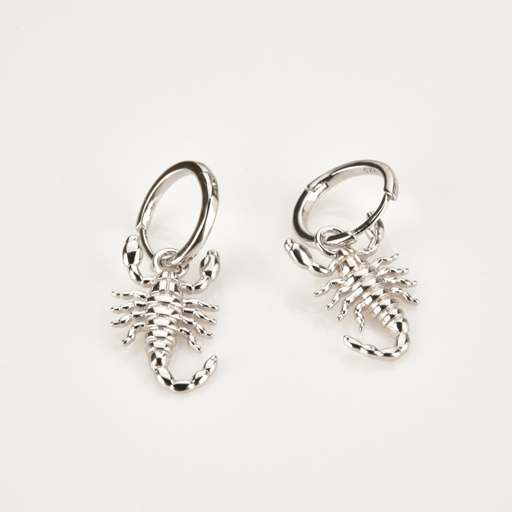 SCORPIAN HUGGIE HOOP EARRINGS