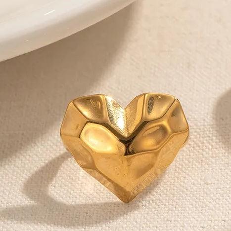 PUFFY HEART RING