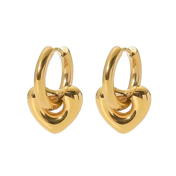 AMOR PUFFY HEART EARRINGS