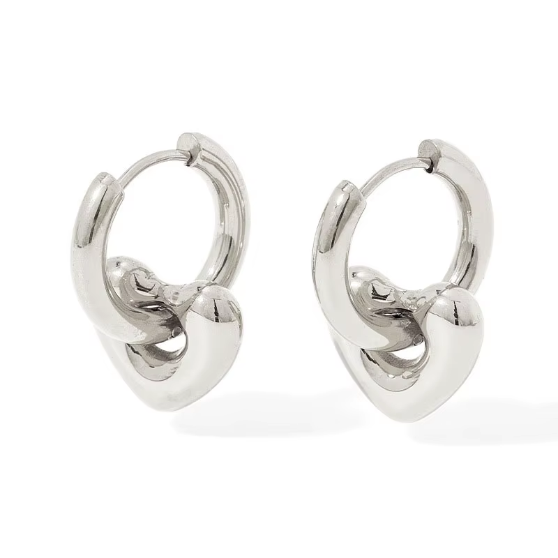 AMOR PUFFY HEART EARRINGS