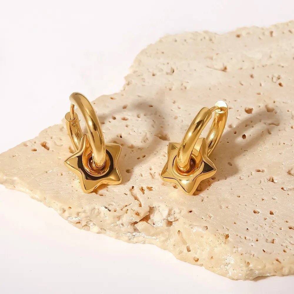 PILLOW TALK PUFFY STAR EARRINGS