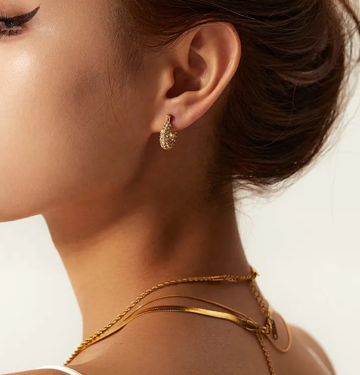 ELISE PEARL HOOP EARRINGS ~ BUY 2 SAVE 15%