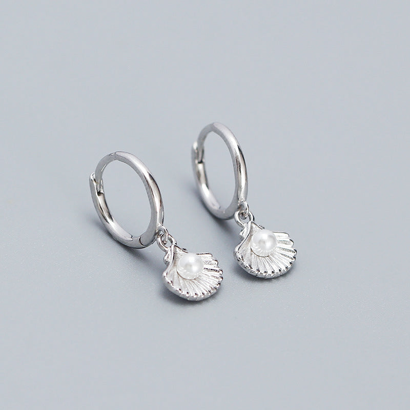 BY THE SEA PEARL HUGGIE HOOP EARRINGS ~ BUY 2 SAVE 15%