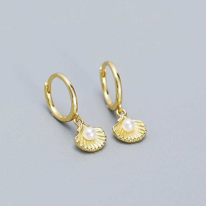 BY THE SEA PEARL HUGGIE HOOP EARRINGS ~ BUY 2 SAVE 15%