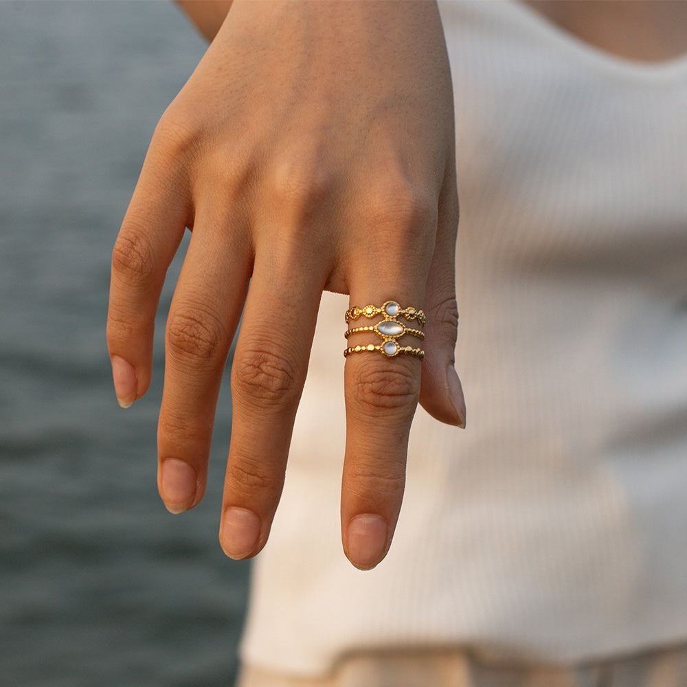Triple Layer Band Ring