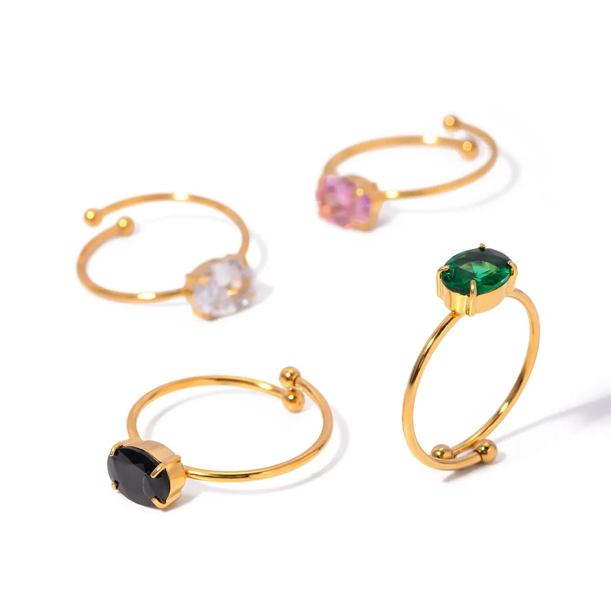 OVAL STONE SET RING