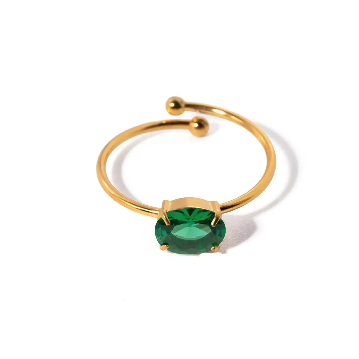 OVAL STONE SET RING