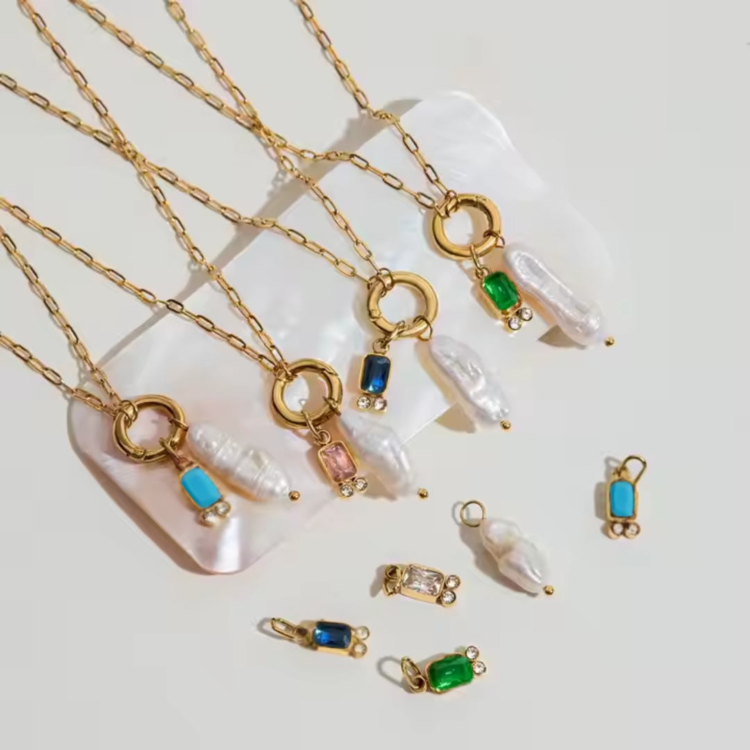 ARABELLA PEARL AND CRYSTAL NECKLACE