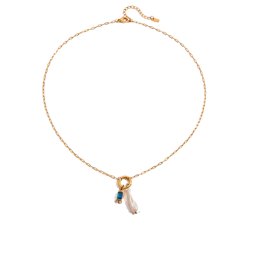ARABELLA PEARL AND CRYSTAL NECKLACE