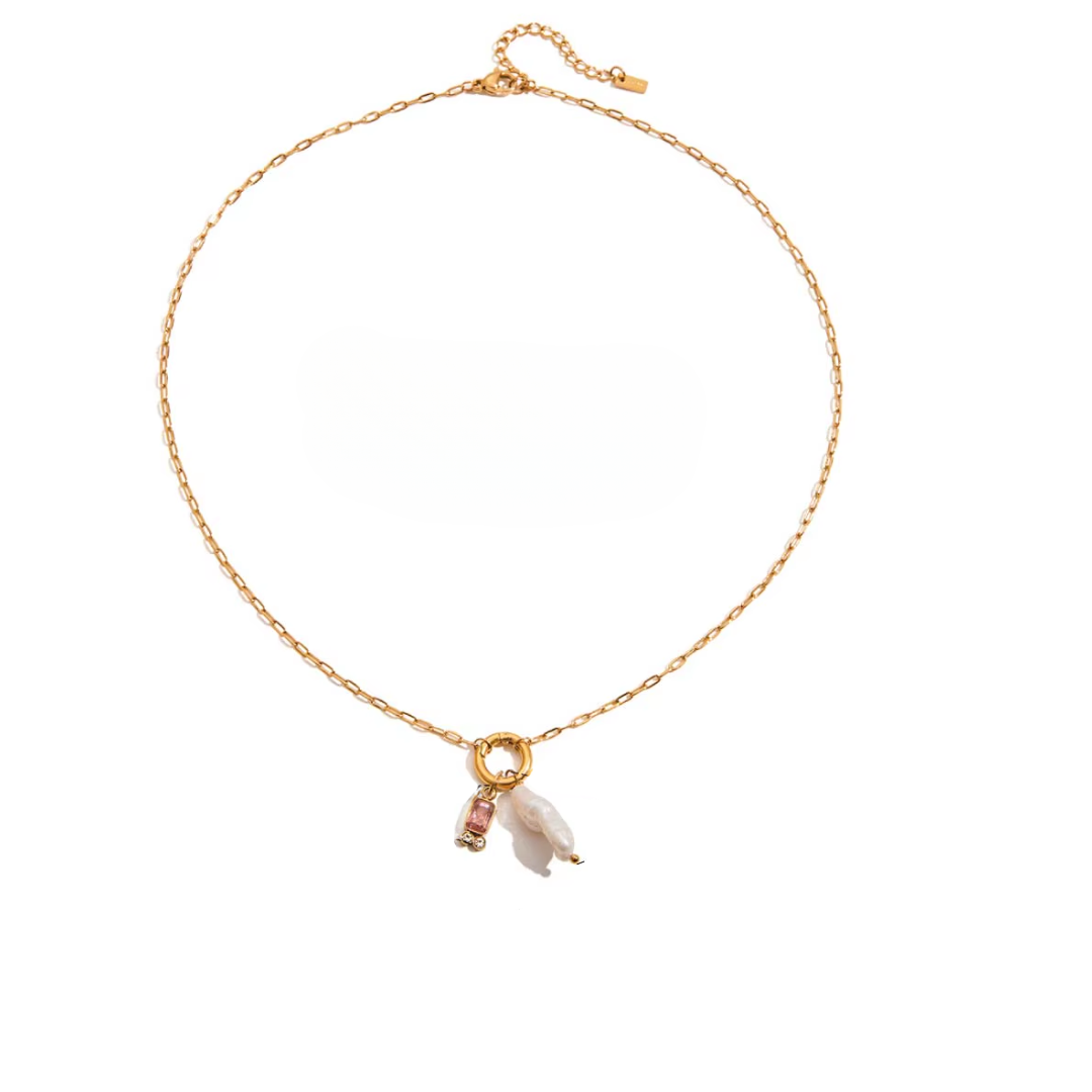 ARABELLA PEARL AND CRYSTAL NECKLACE