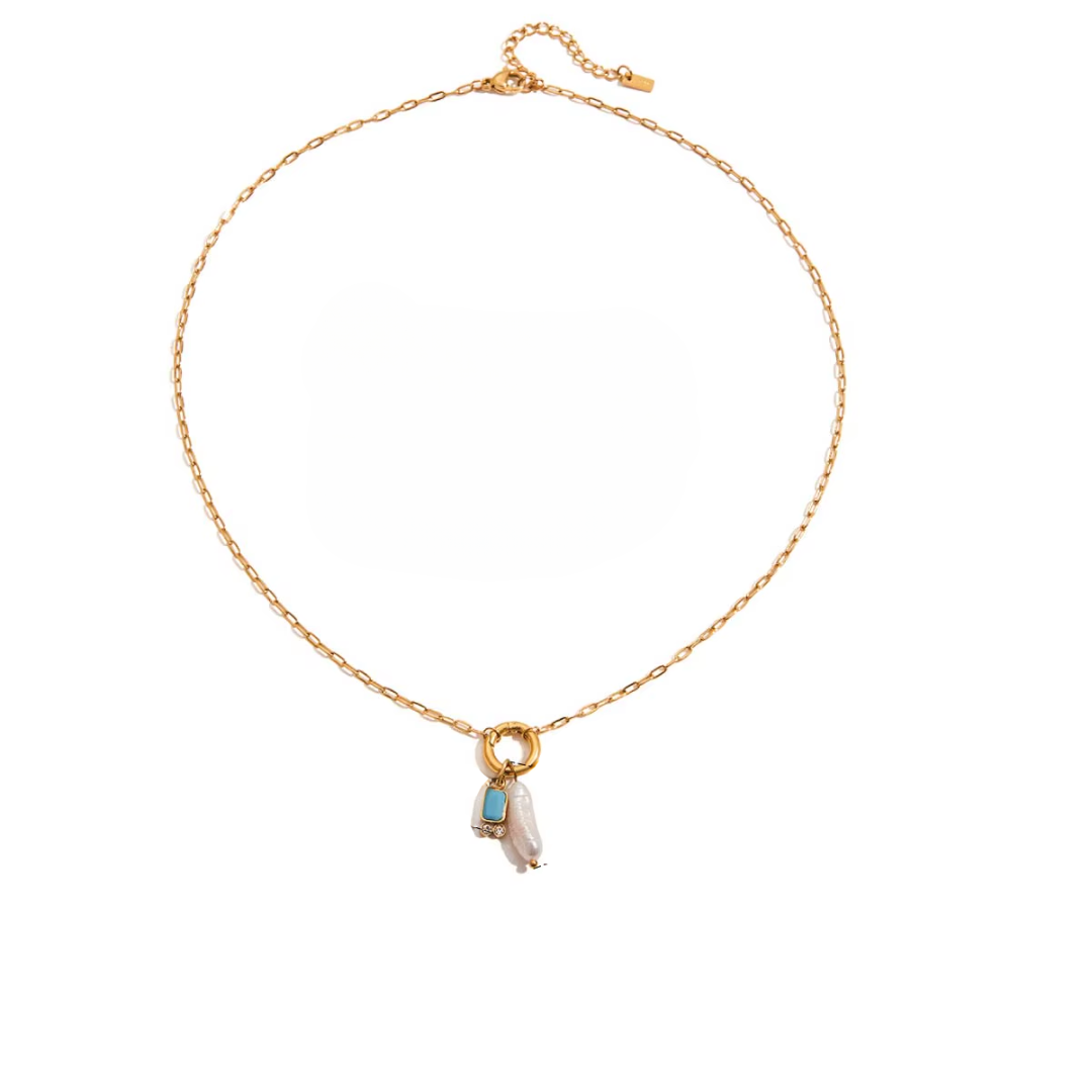 ARABELLA PEARL AND CRYSTAL NECKLACE