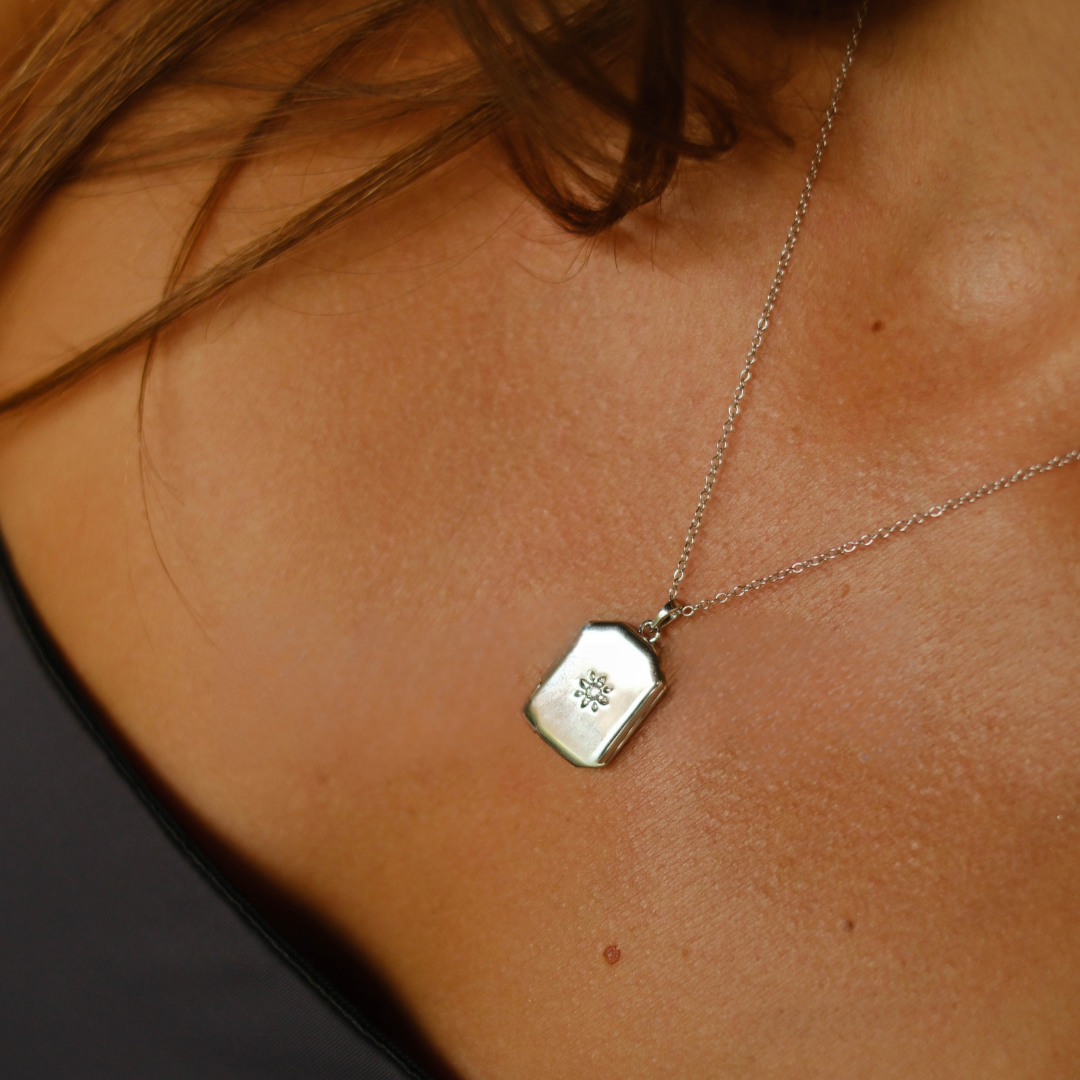 Rectangle Locket Necklace