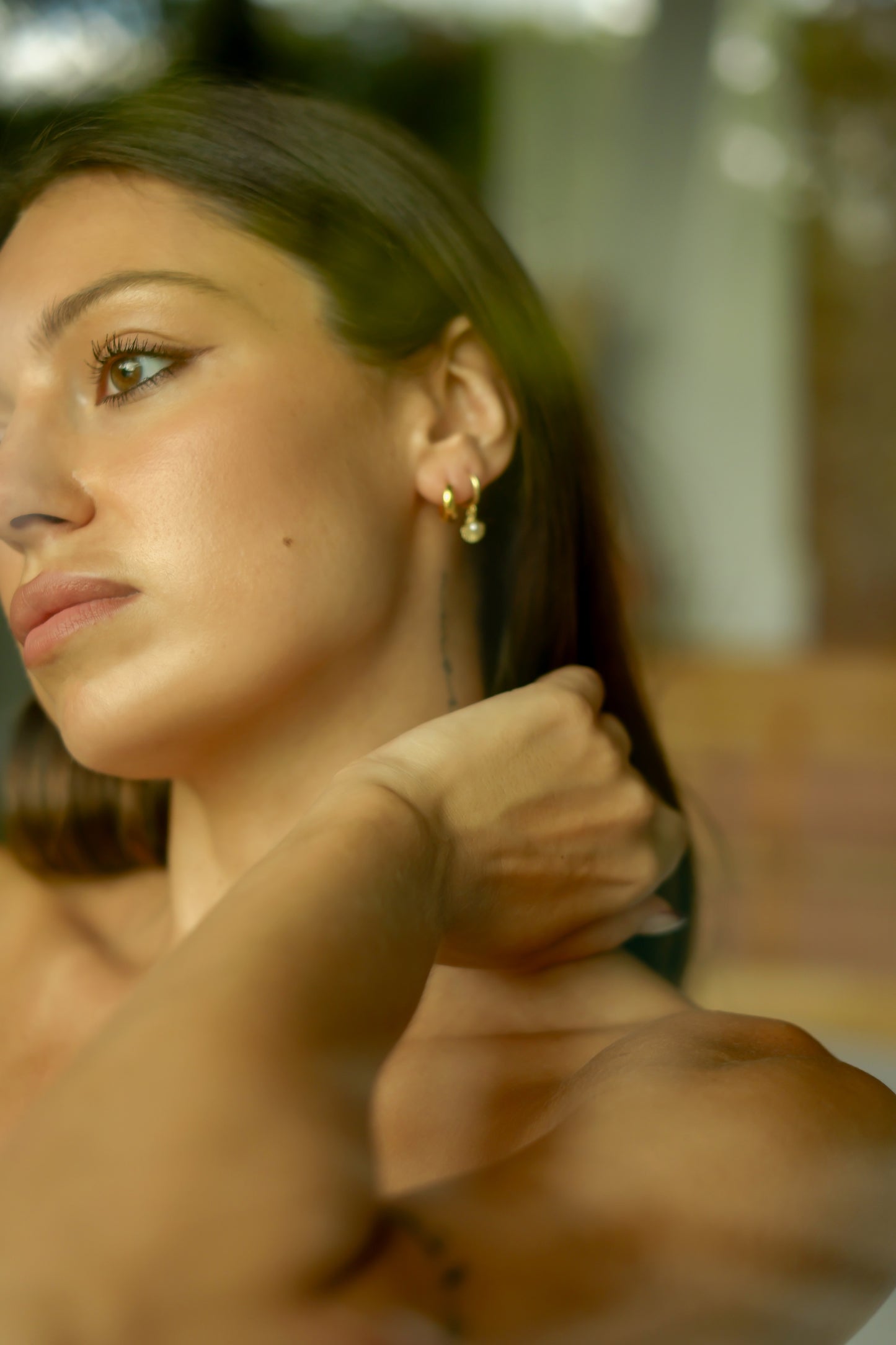 BY THE SEA PEARL HUGGIE HOOP EARRINGS ~ BUY 2 SAVE 15%