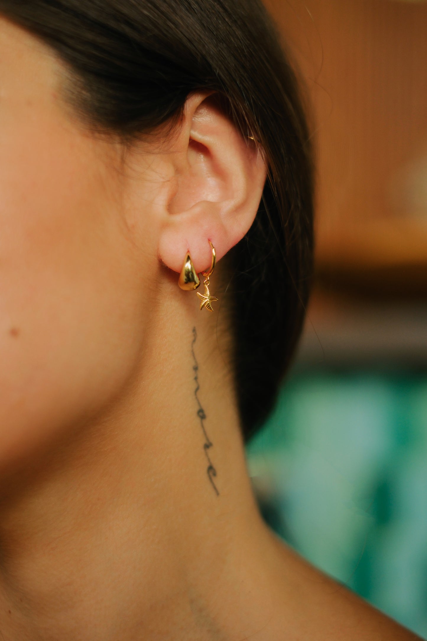 STARFISH HUGGIE HOOP EARRINGS ~ ANY 2 FOR $100