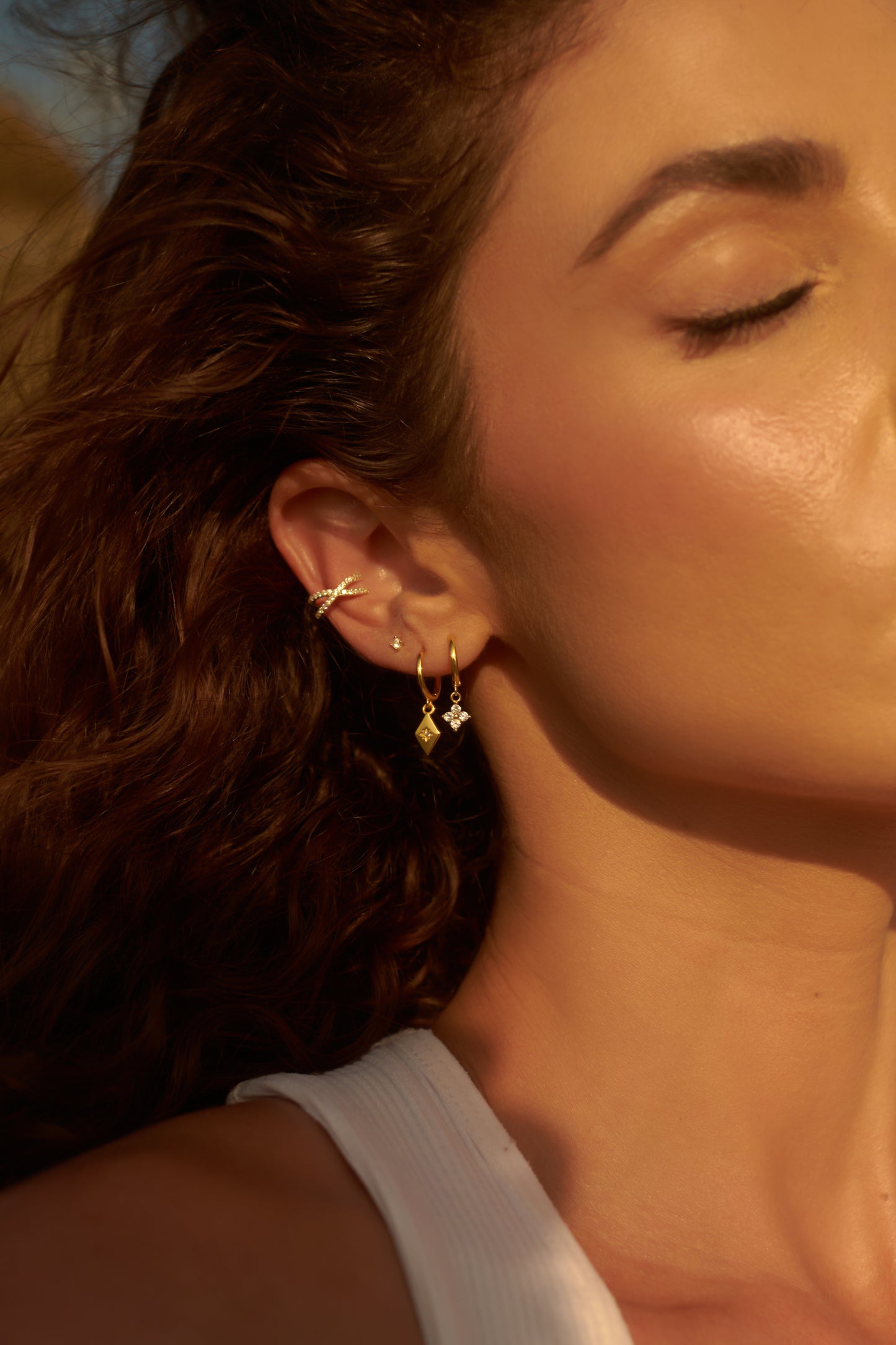 FIESTA HUGGIE HOOP EARRINGS