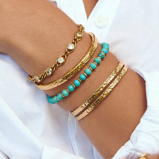 DOUBLE TAKE HAMMERED CUFF BANGLE