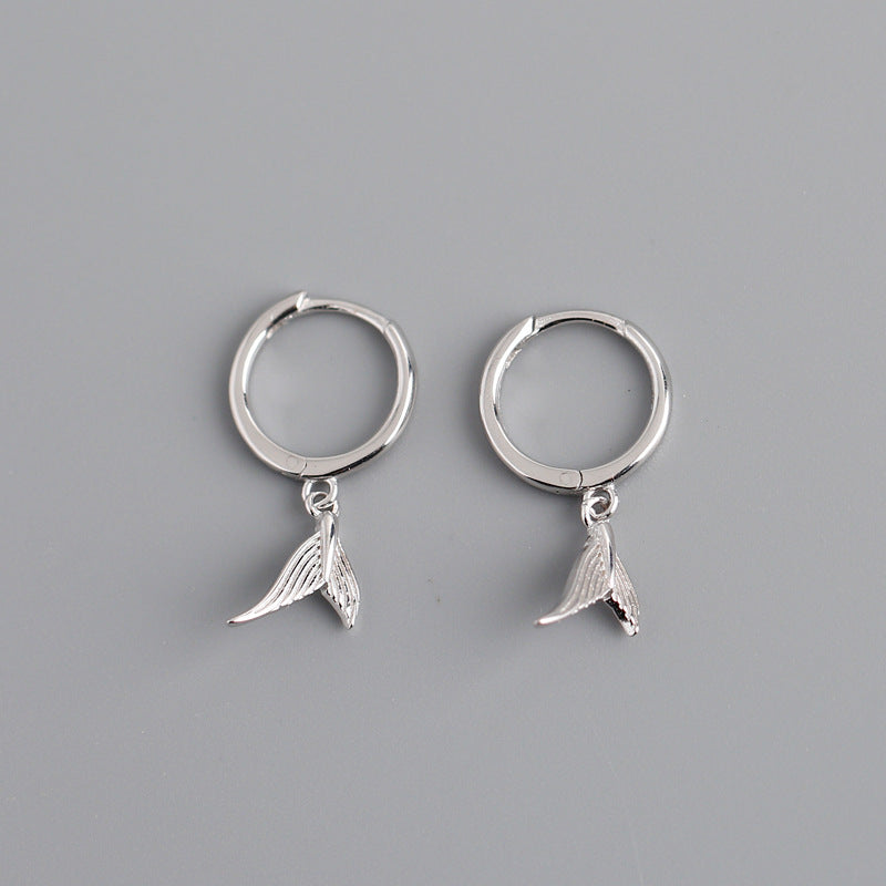 MERMAID TAIL HUGGIE HOOP EARRINGS
