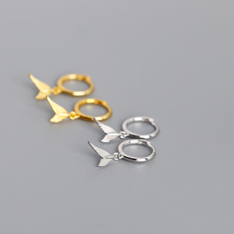 MERMAID TAIL HUGGIE HOOP EARRINGS