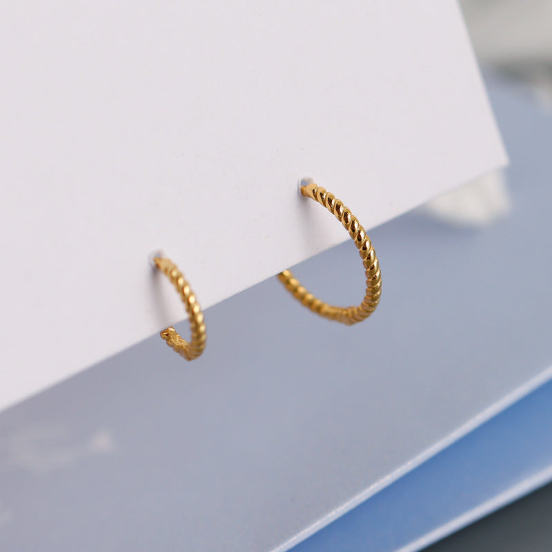 11mm ROPE HOOP EARRINGS