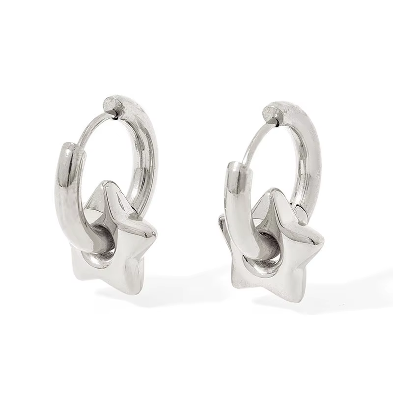 PILLOW TALK PUFFY STAR EARRINGS