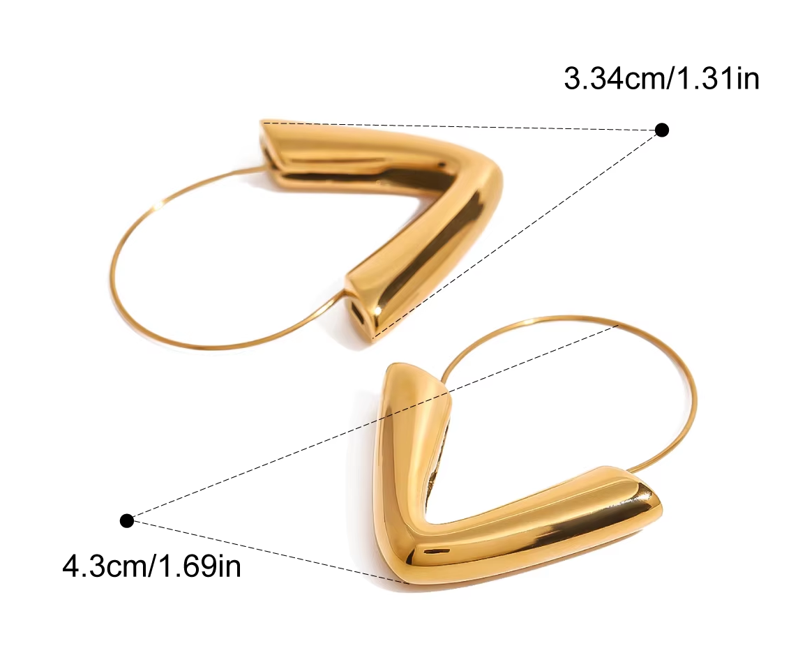 SUNSET TRIANGLE HOOP EARRINGS