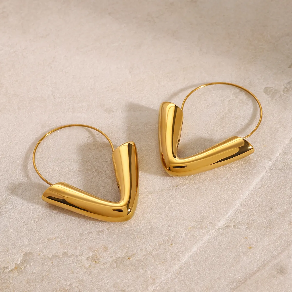 SUNSET TRIANGLE HOOP EARRINGS