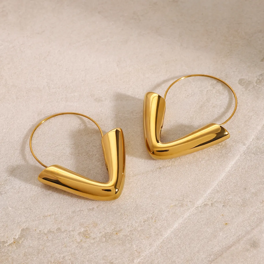 SUNSET TRIANGLE HOOP EARRINGS