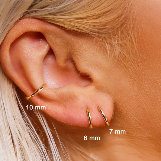 7mm FINE HOOP EARRINGS