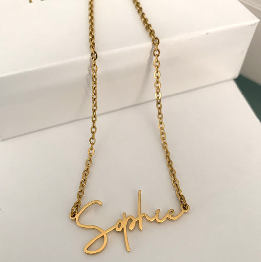 SCRIPT NAME NECKLACE