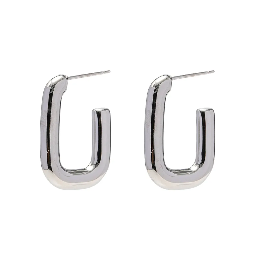 CHLOE RECTANGLE HOOP EARRINGS