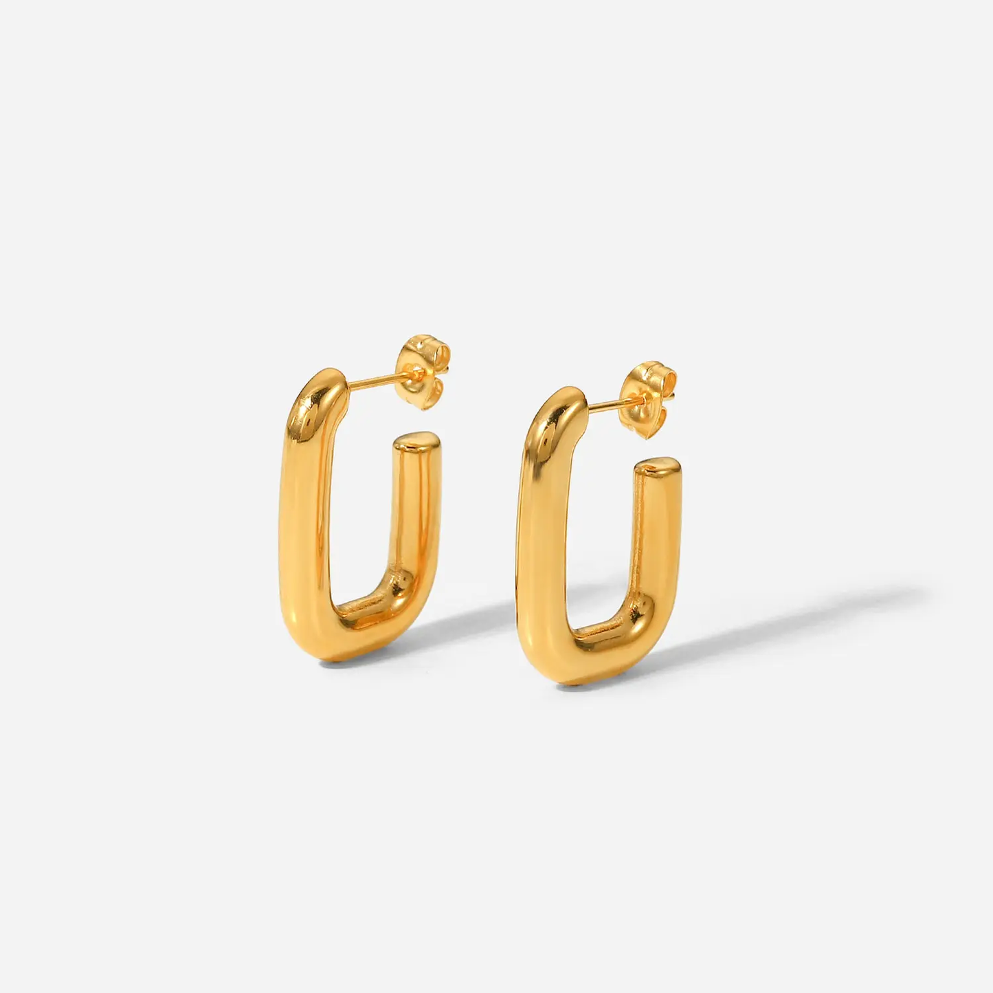 CHLOE RECTANGLE HOOP EARRINGS
