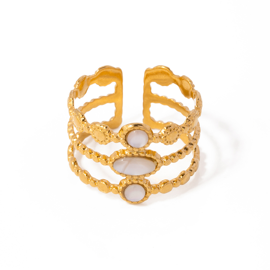 Triple Layer Band Ring