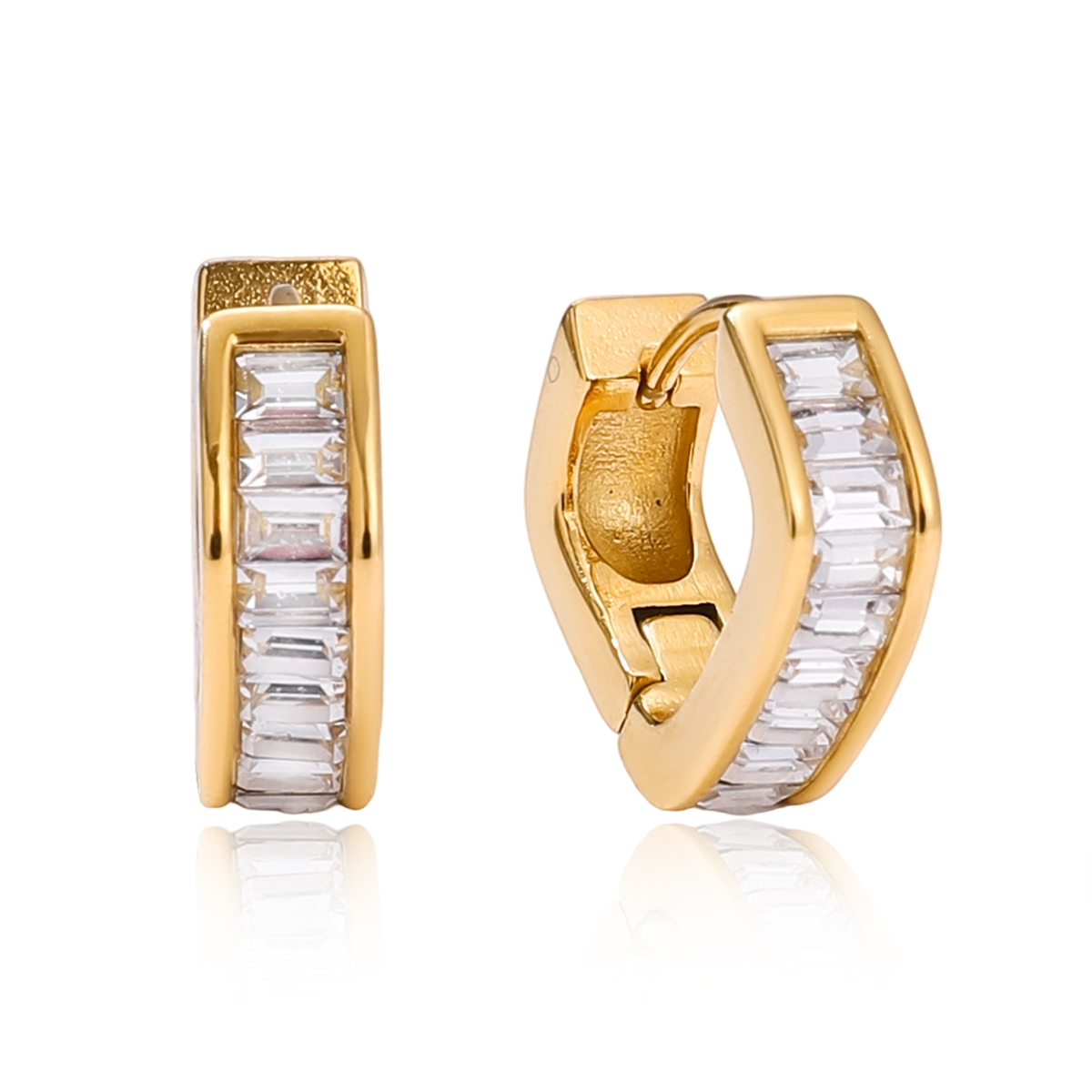 DIAMOND HOOP EARRINGS ~ BUY 2 SAVE 15%