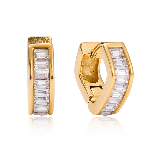 DIAMOND HOOP EARRINGS ~ BUY 2 SAVE 15%