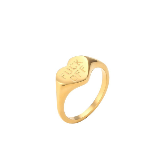 F*@! OFF Heart Ring