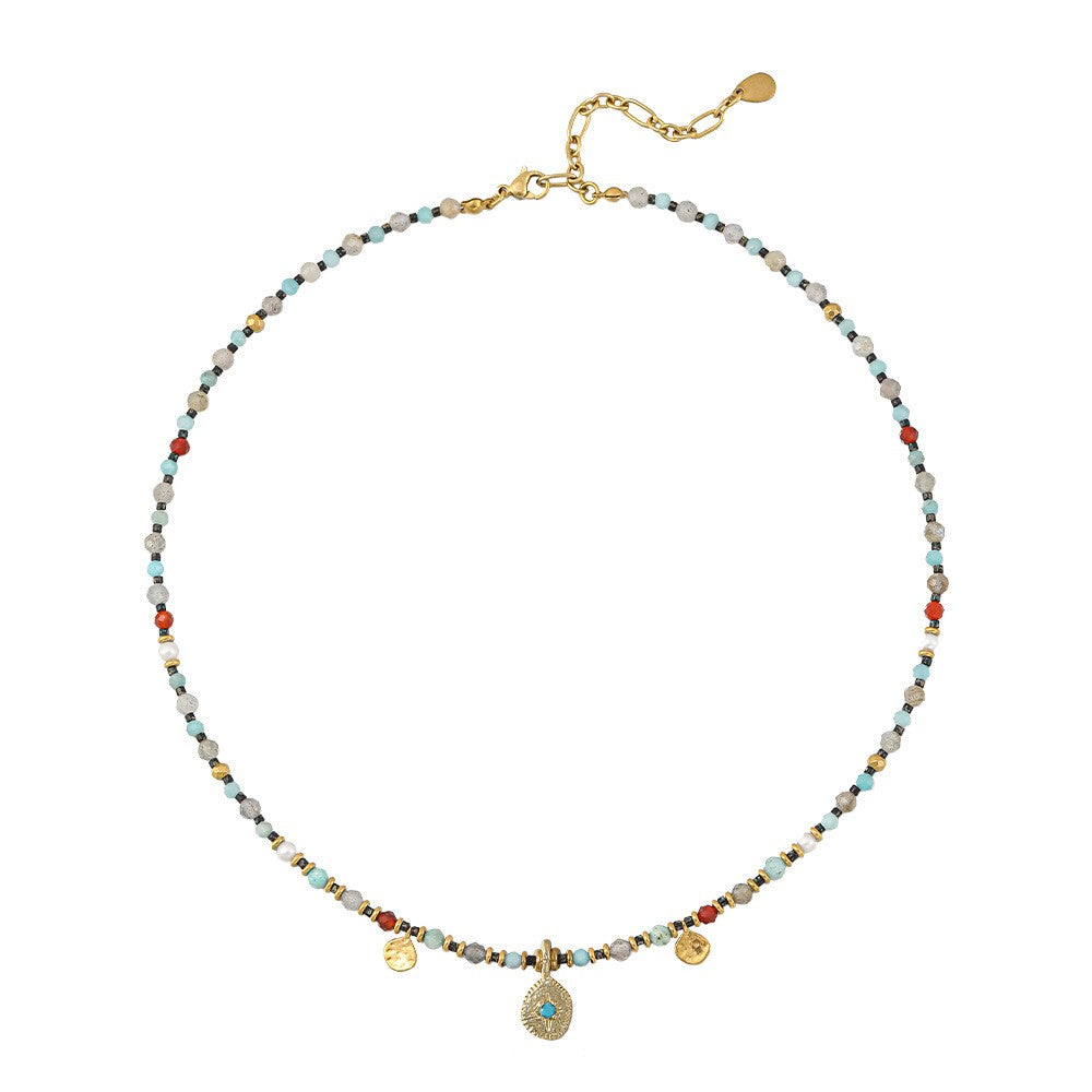 SOLARA TURQUOISE CHARM NECKLACE