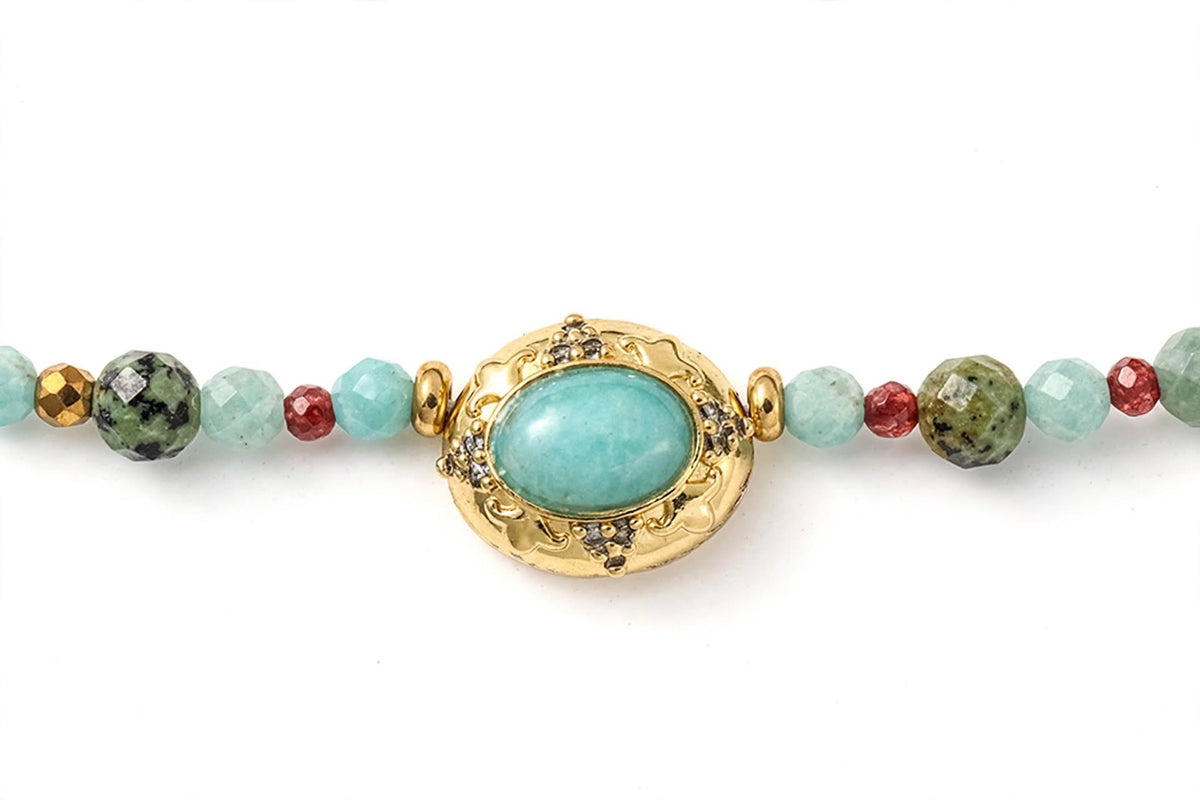 AZURE GARDEN CHARM NECKLACE