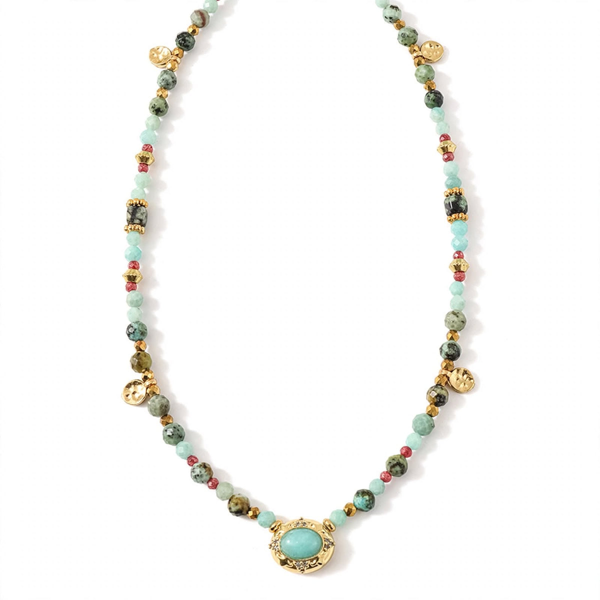 AZURE GARDEN CHARM NECKLACE
