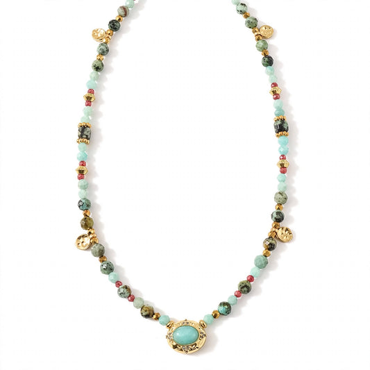 AZURE GARDEN CHARM NECKLACE