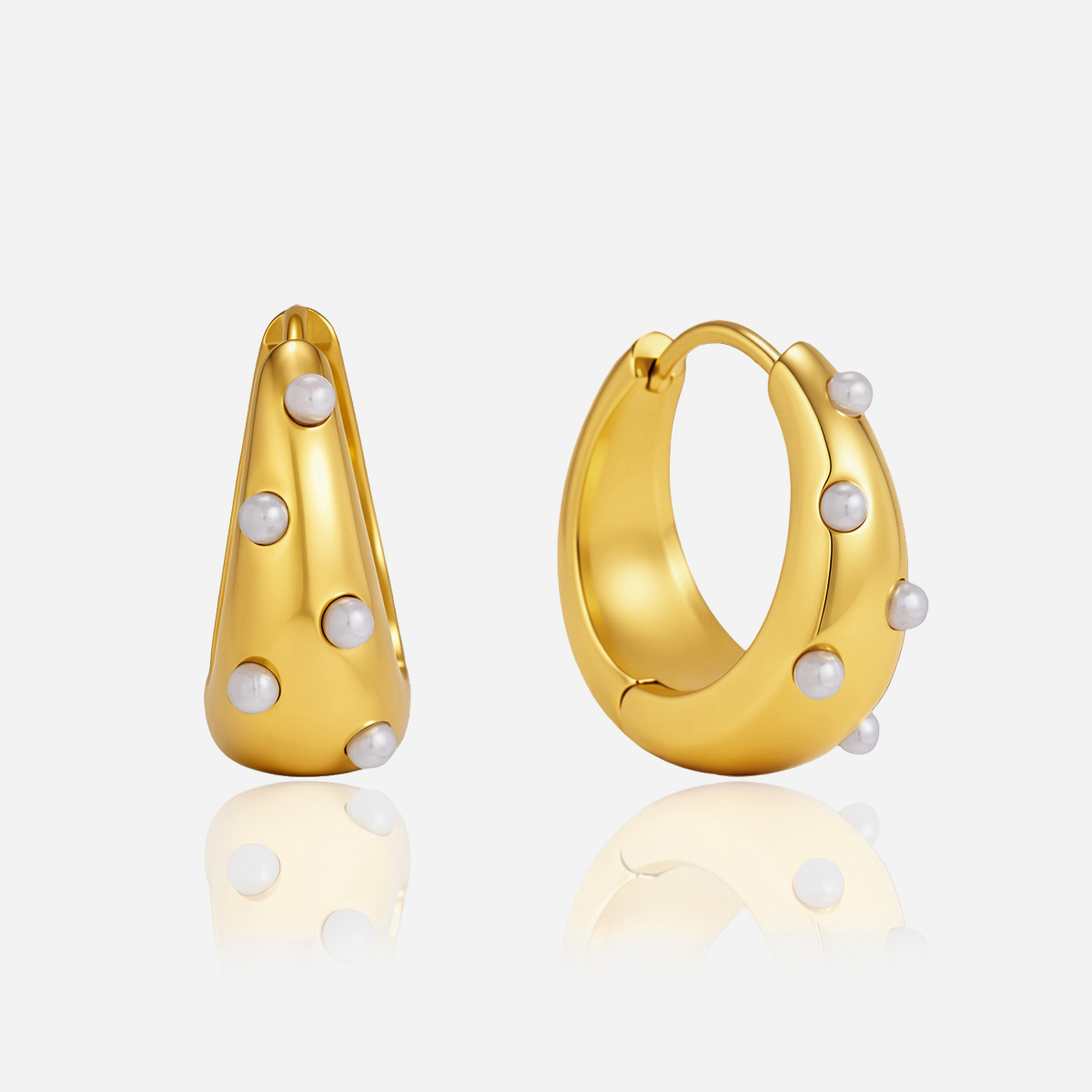 ANNABELLE PEARL HOOP EARRINGS ~ BUY 2 SAVE 15%