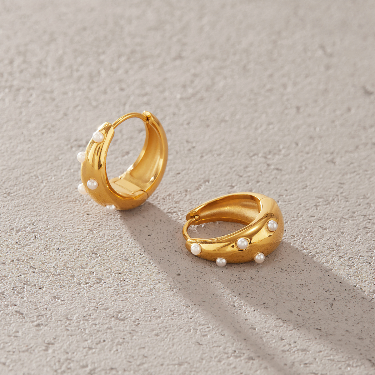 ANNABELLE PEARL HOOP EARRINGS ~ BUY 2 SAVE 15%