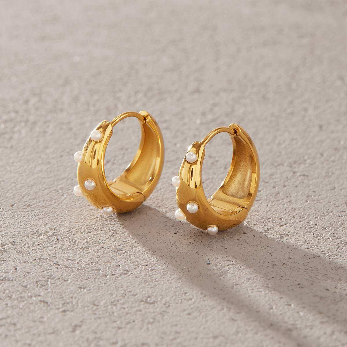 ANNABELLE PEARL HOOP EARRINGS ~ BUY 2 SAVE 15%