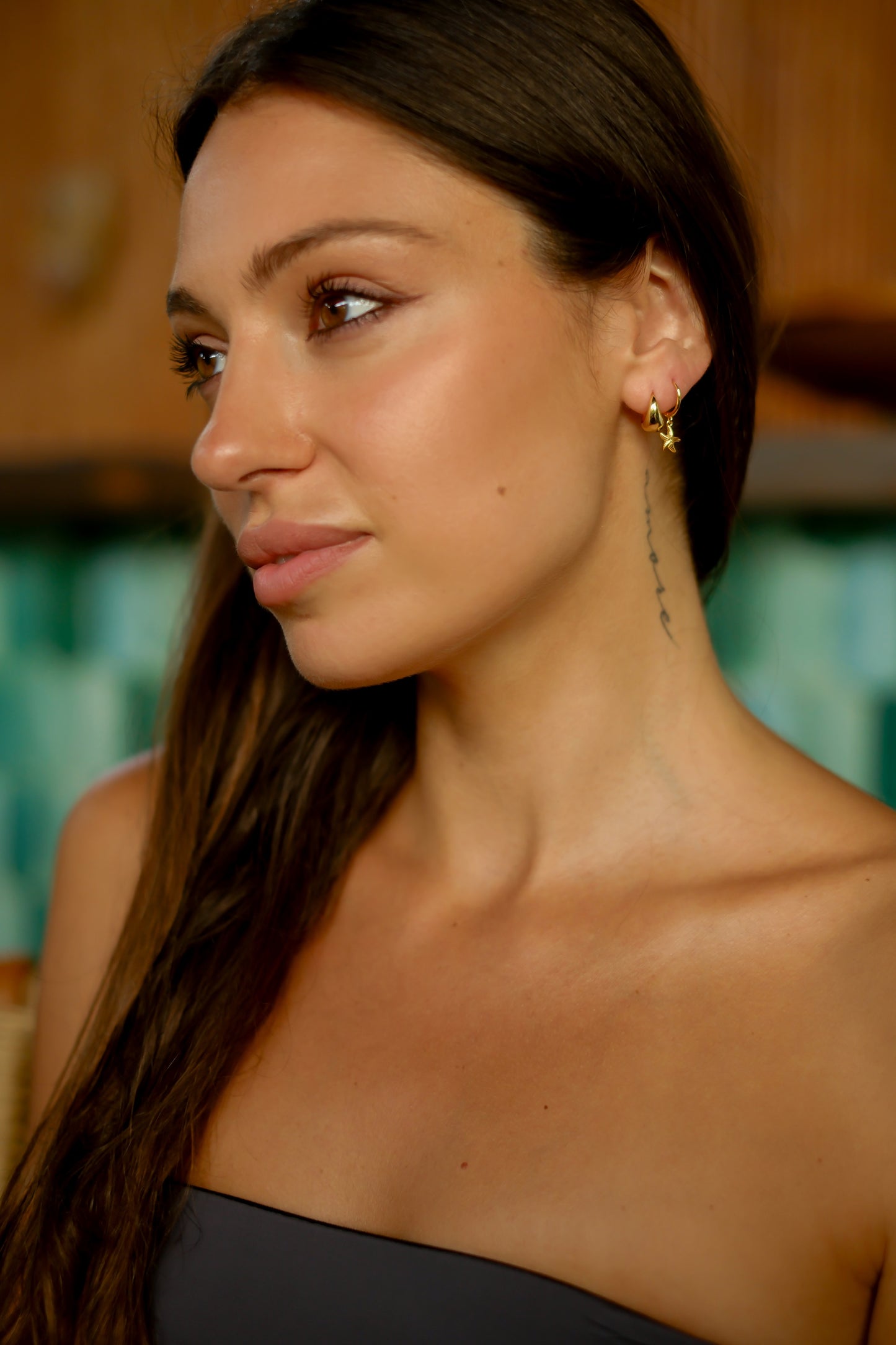 STARFISH HUGGIE HOOP EARRINGS ~ ANY 2 FOR $100
