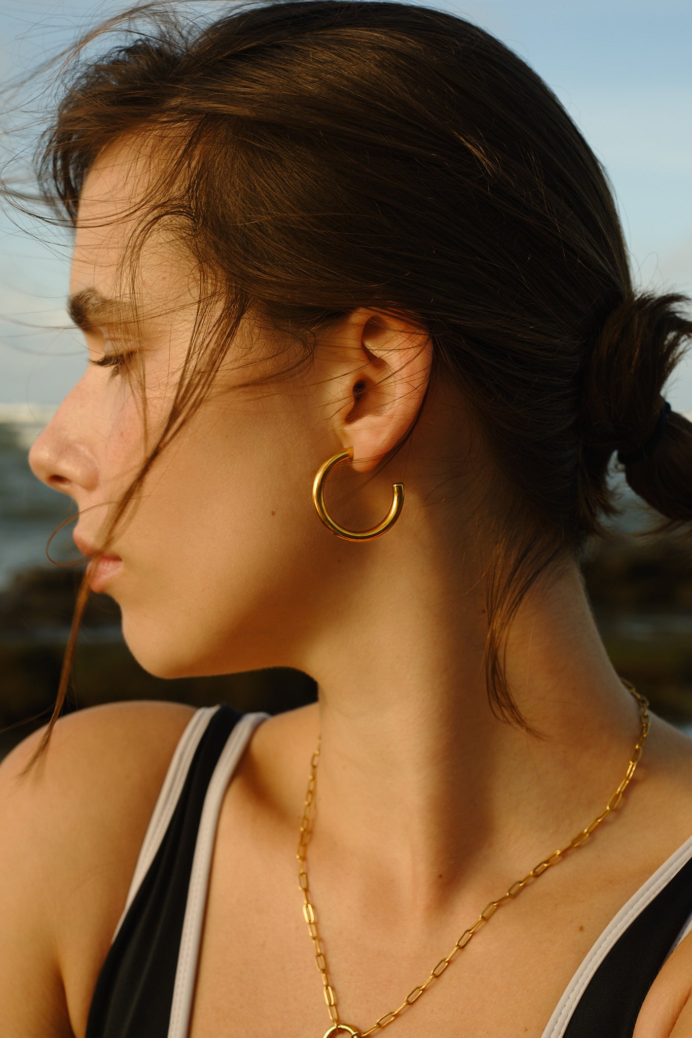 ROUND HOOP EARRINGS SILVER ~ BUY 2 SAVE 15%