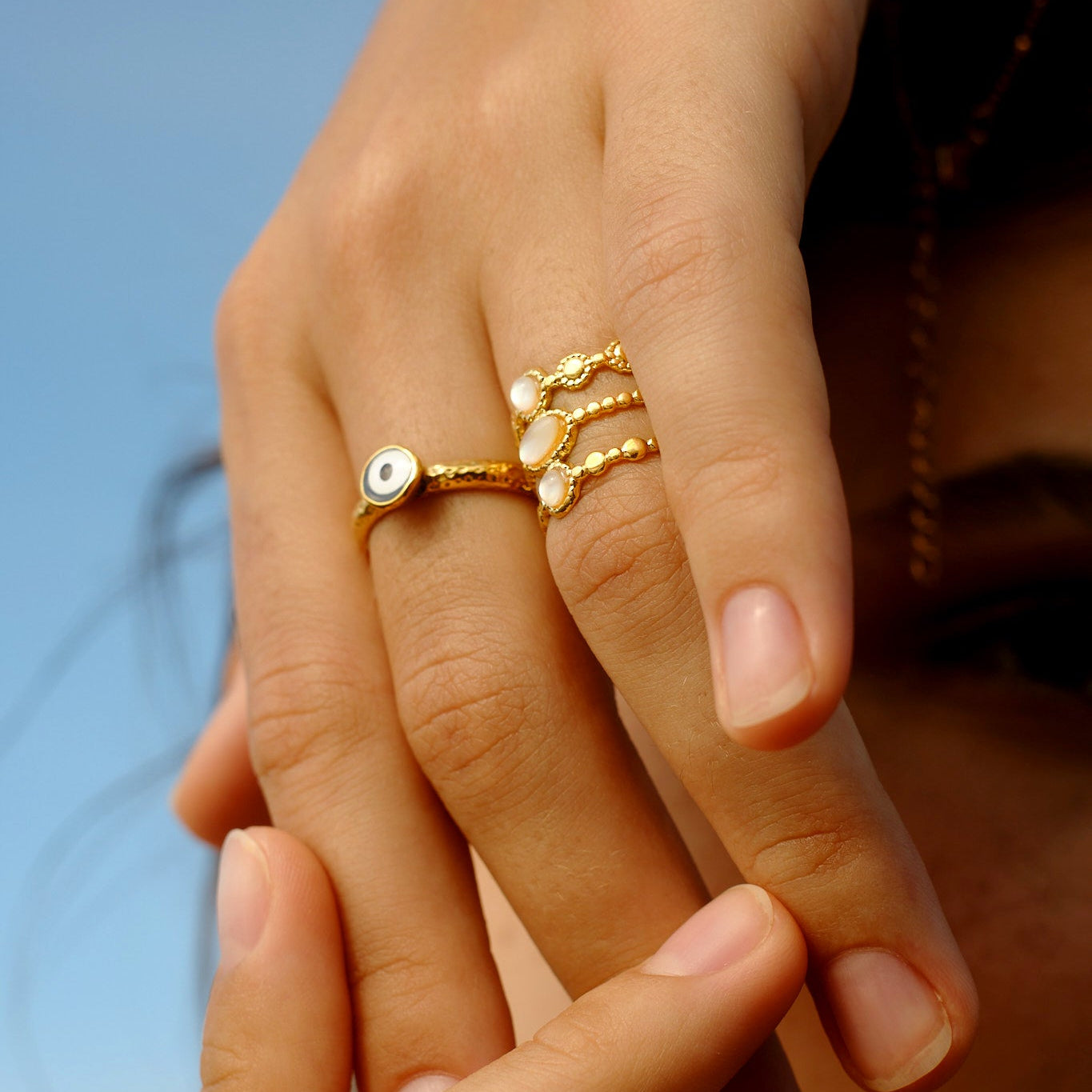Triple Layer Band Ring