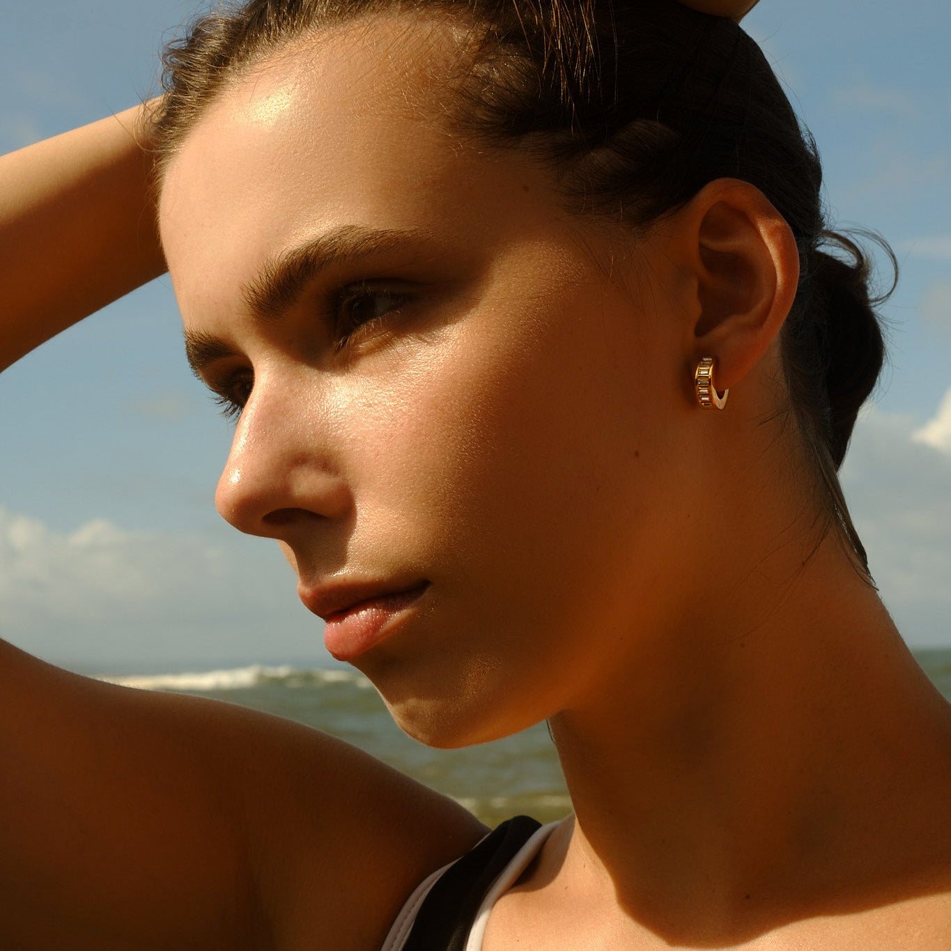 DIAMOND HOOP EARRINGS ~ BUY 2 SAVE 15%