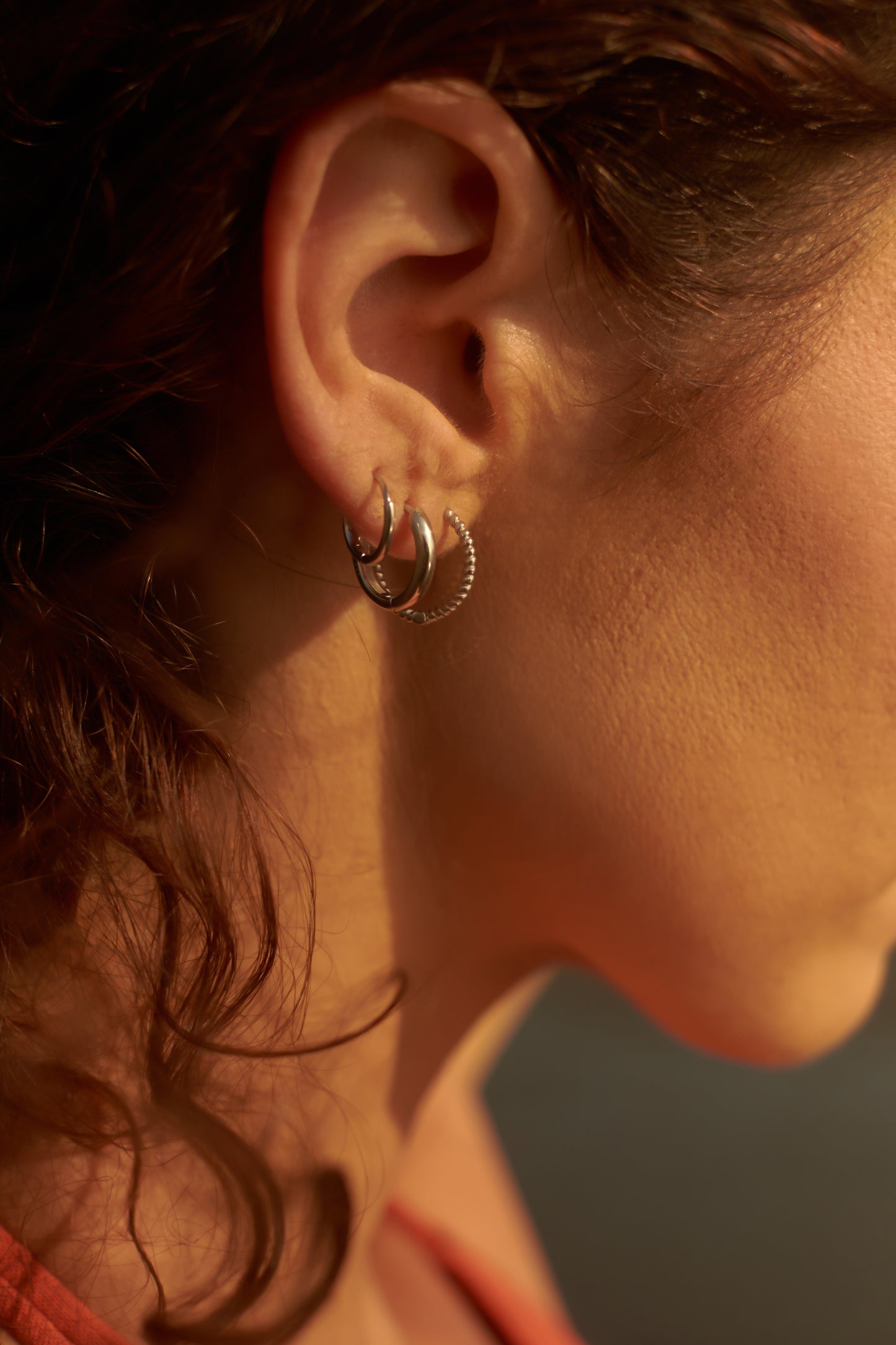 15mm ROPE  HOOP EARRINGS
