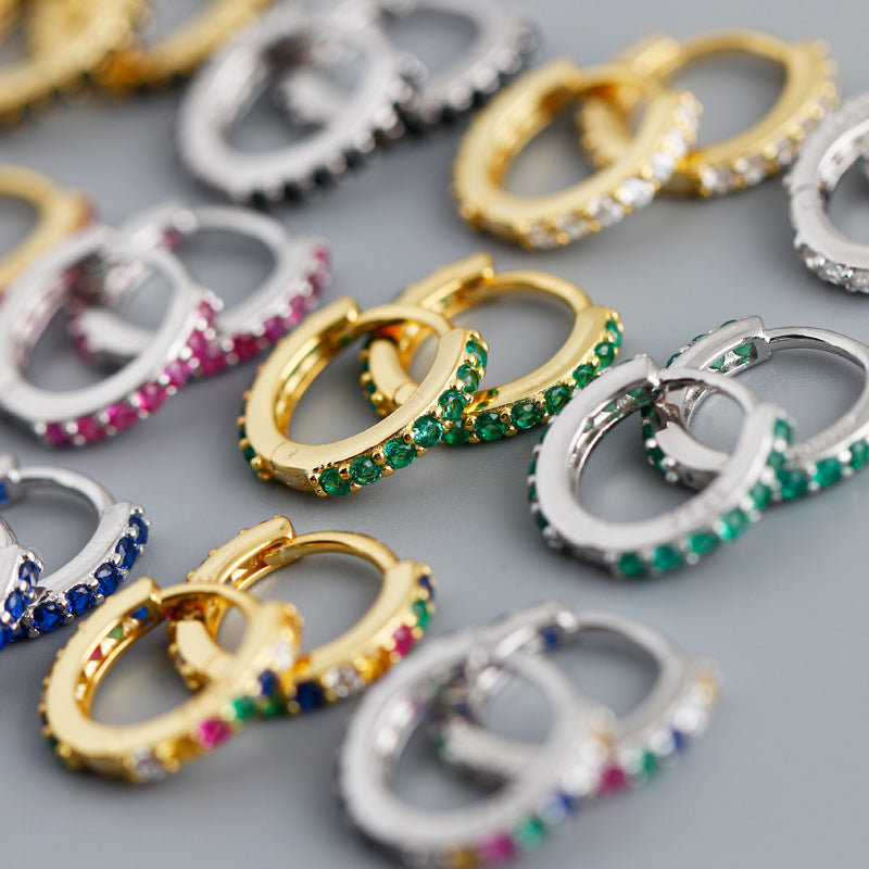 CRYSTAL HOOP EARRINGS