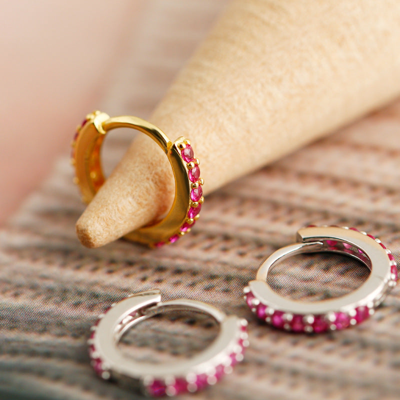 CRYSTAL HOOP EARRINGS